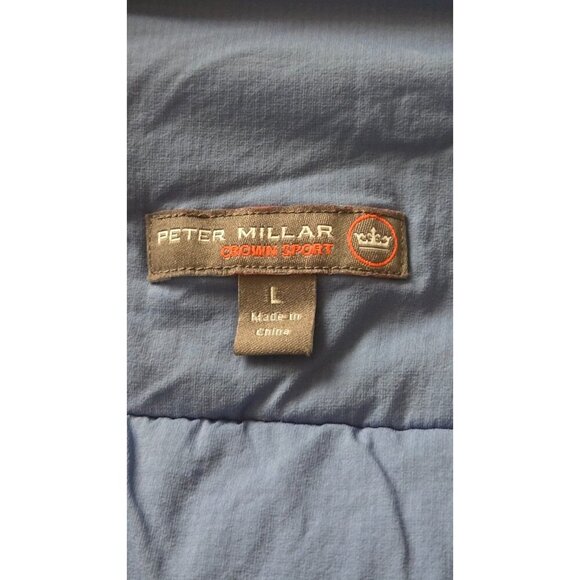 Peter Millar Crown Sport Golf Synthetic Puffer Vest Full Zip gray size L - Picture 9 of 11